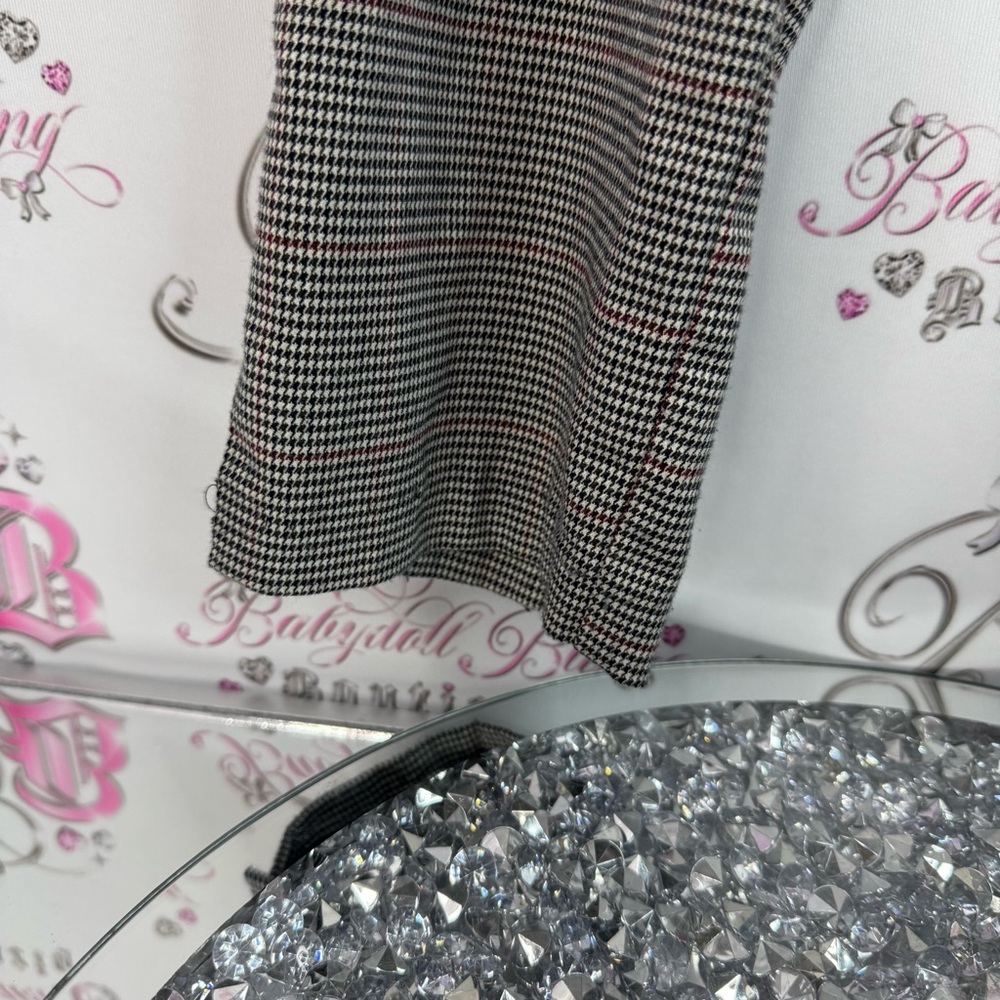 Cleo trousers, pants, houndstooth, black cream, white red Checkered Pants - Picture 3 of 12